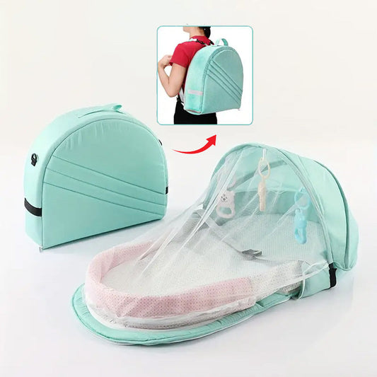 Foldable Baby Bed Nest With Mosquito Net & Toy