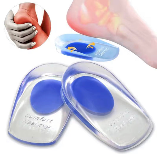 Silicone Gel Soft Insole Cushion, Shoe Insole Heel Pad, Foot Massage Care Pad
