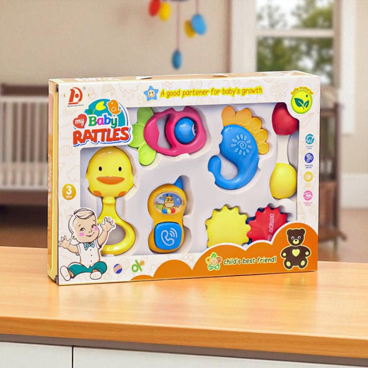 Baby Shake & Play Rattles – 6-Piece Gift Set