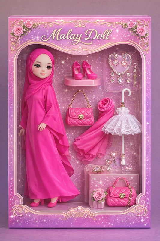 Elegant Hijabi Princess Fashion Doll Set