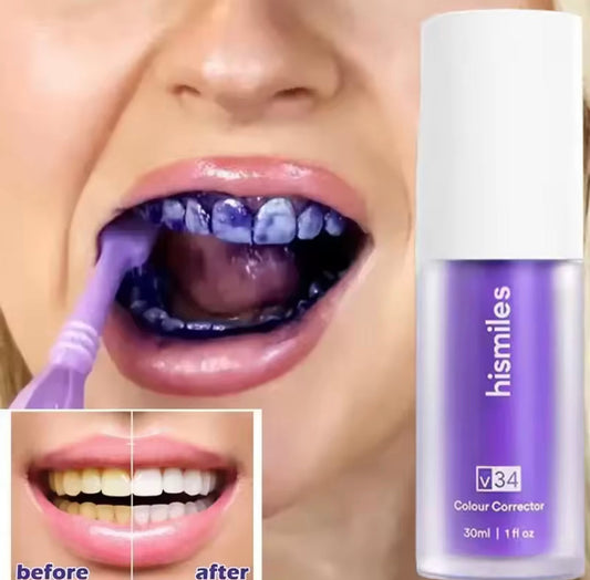 Purple Whitening Toothpaste, Effective Whitening Teeth Mousse, Oral Cleaning Whitening Toothpaste