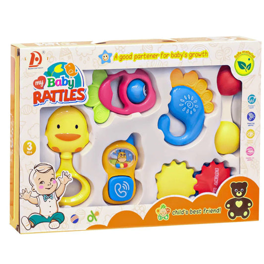 Baby Shake & Play Rattles – 6-Piece Gift Set